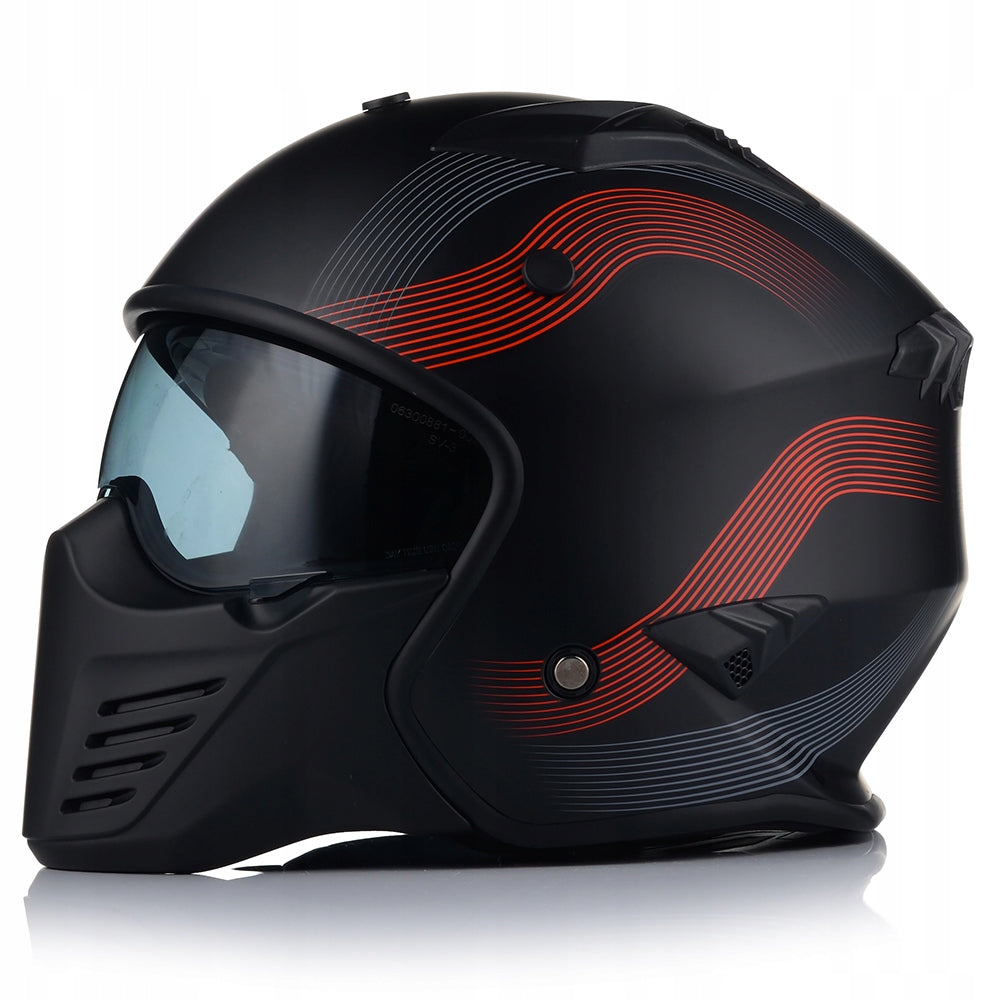 MOTORCYCLE HELMET | VITO BRUZANO RED | OPEN + DETACHABLE JAW + BLEND Manufacturer's catalog number 1251S