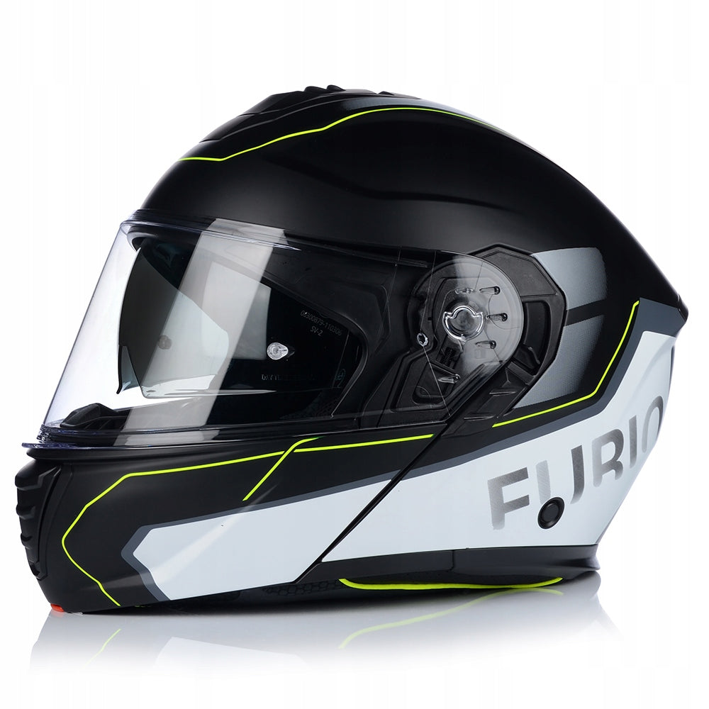 MOTORCYCLE HELMET | VITO FURIO FLUO MAT | JAW PINLOCK SYSTEM + BLEND Packaging status original