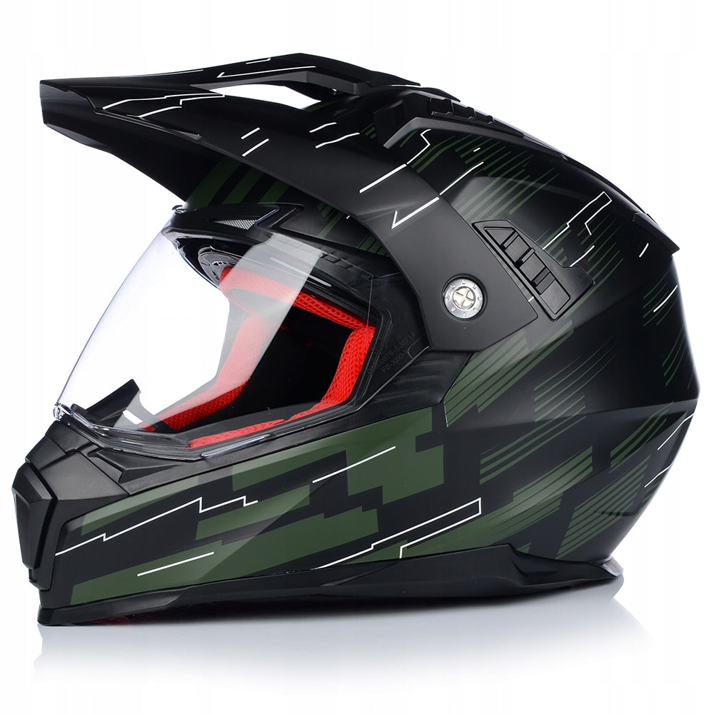 MOTORCYCLE HELMET | VITO MOLINO ARMY | ENDURO CROSS QUAD ATV + VISOR + BLENDA Manufacturer's catalog number 1308L