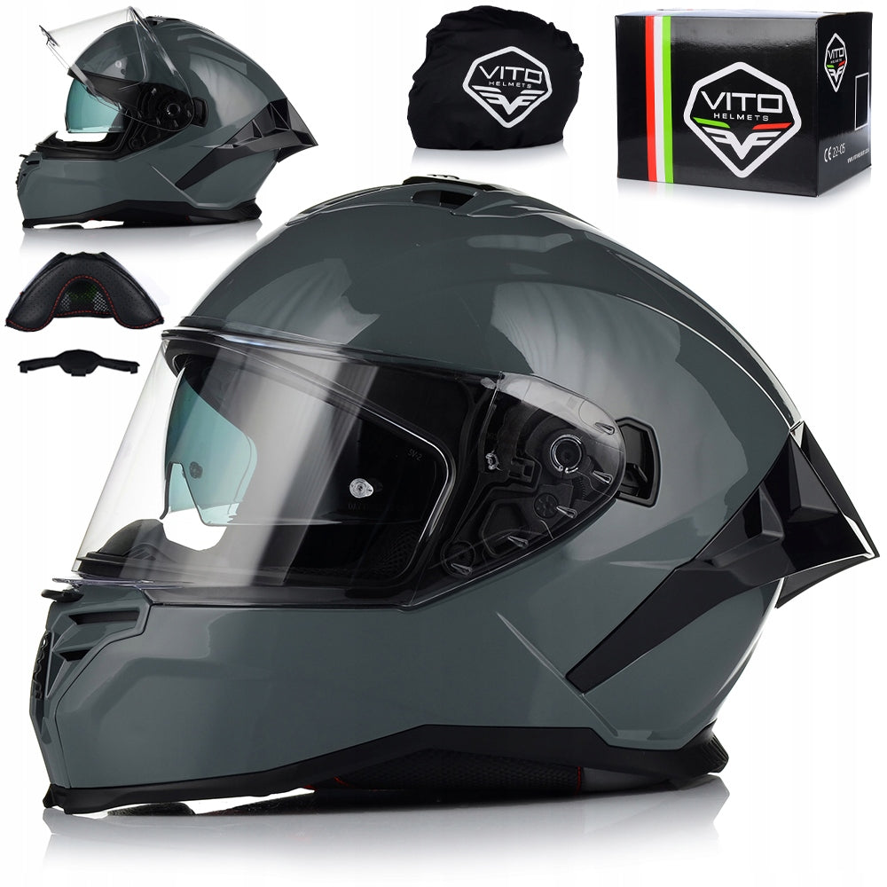 MOTORCYCLE HELMET | VITO PRESTO AERO | NARDO GLOSS PINLOCK SYSTEM + BLEND