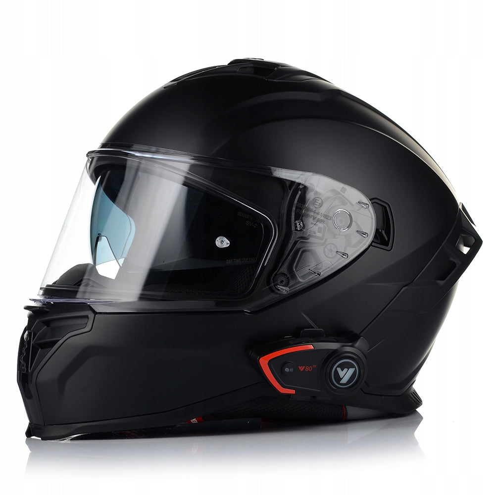 MOTORCYCLE HELMET | VITO PRESTO BLACK MAT | INTEGRAL + INTERCOM + BLEND Packaging status original