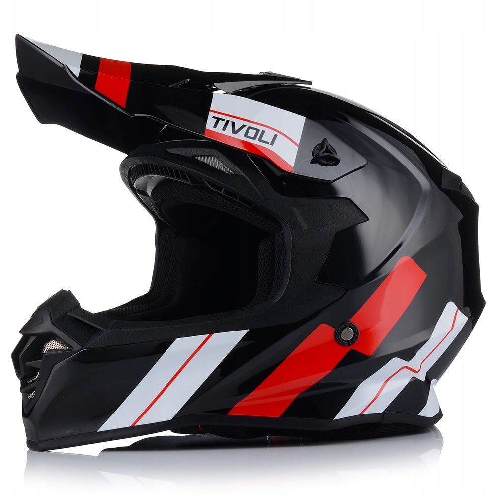 MOTORCYCLE HELMET | VITO TIVOLI BLACK/RED | OFF-ROAD ENDURO CROSS QUAD ATV Manufacturer's catalog number 1312XL