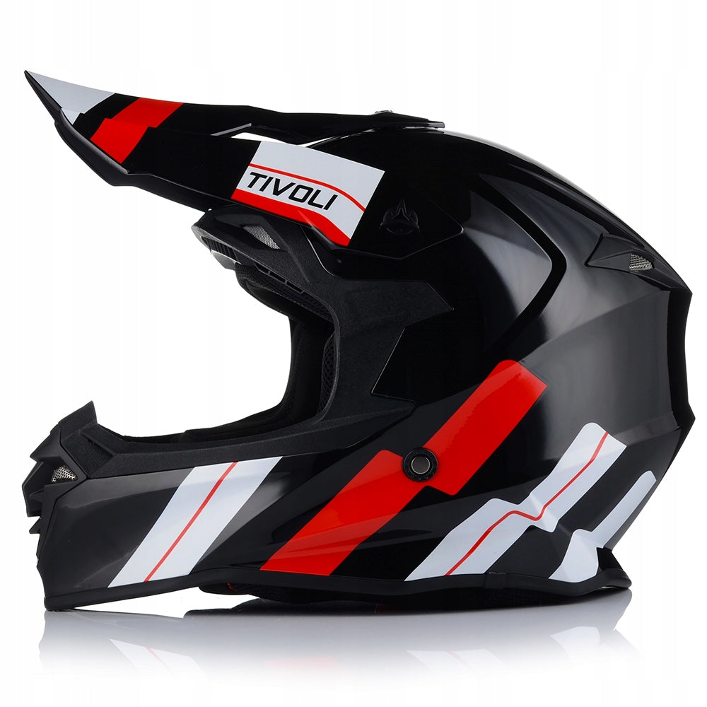 MOTORCYCLE HELMET | VITO TIVOLI BLACK/RED | OFF-ROAD ENDURO CROSS QUAD ATV Packaging status original