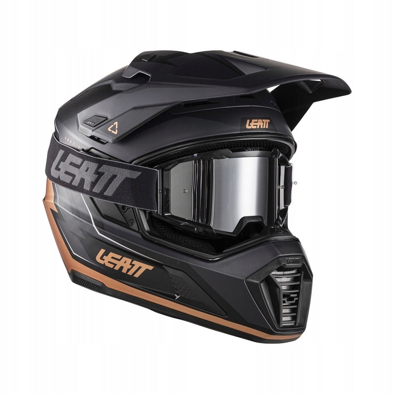 MOTORCYCLE HELMET WITH GOGGLES LEATT ADV 7.5 BLACK BRONZE (L)