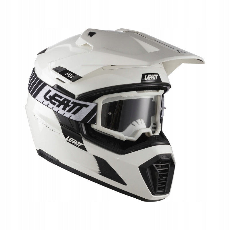 MOTORCYCLE HELMET WITH GOGGLES LEATT ADV 7.5 WHITE (S)