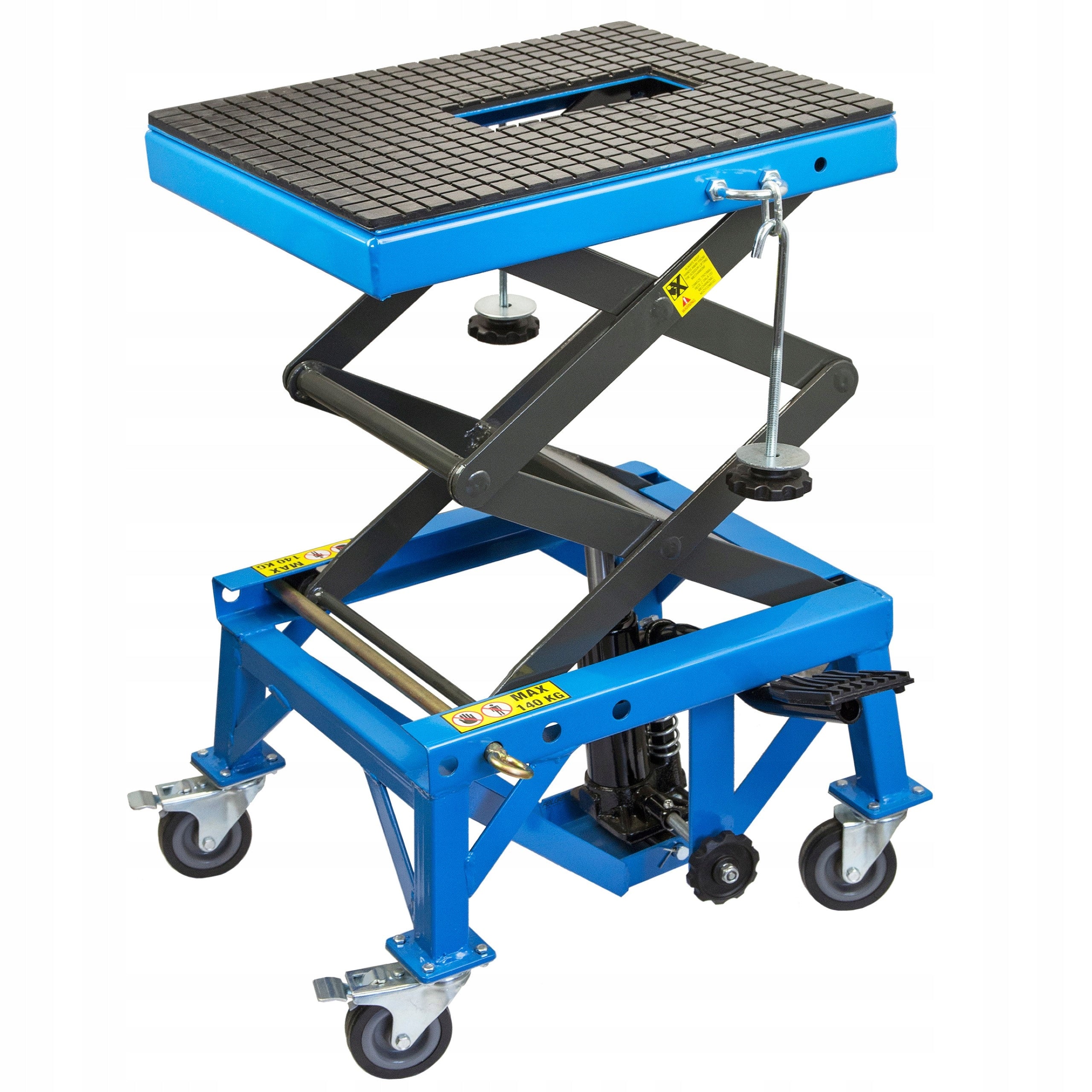 MOTORCYCLE HYDRAULIC SCISSOR LIFT WITH WHEELS RACK 140 KG STIX