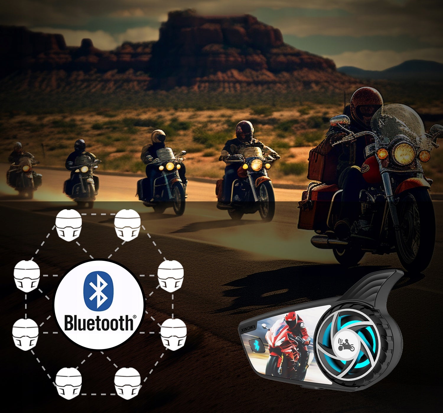 MOTORCYCLE INTERCOM 8 PERSON INTERCOM XIN S8 PRO USB-C LATEST RELEASE Manufacturer's catalog number S8 Pro