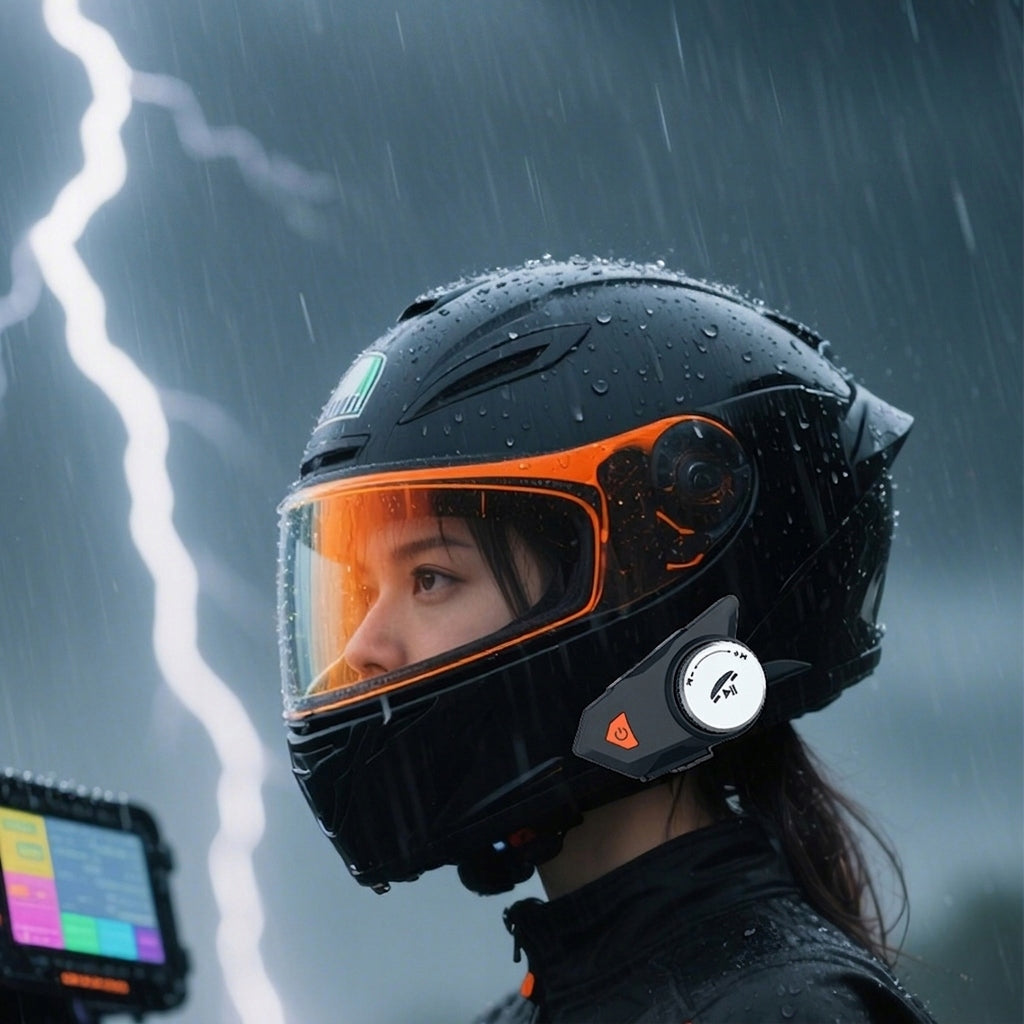 MOTORCYCLE INTERCOM ARTNICO BLUETOOTH FOR HELMET WITH MICROPHONE BLACK Manufacturer's catalog number uniwersalny flip open face