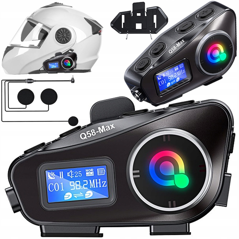 MOTORCYCLE INTERCOM BLUETOOTH Q58MAX FOR MOTORCYCLISTS CONFERENCE RADIO