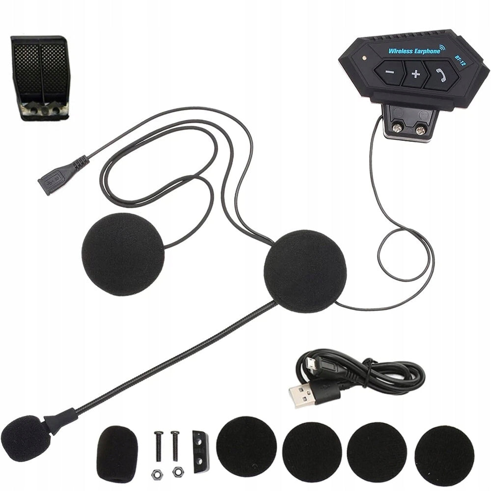 MOTORCYCLE INTERCOM BLUETOOTH UNIVERSAL WITH MICROPHONE SET
