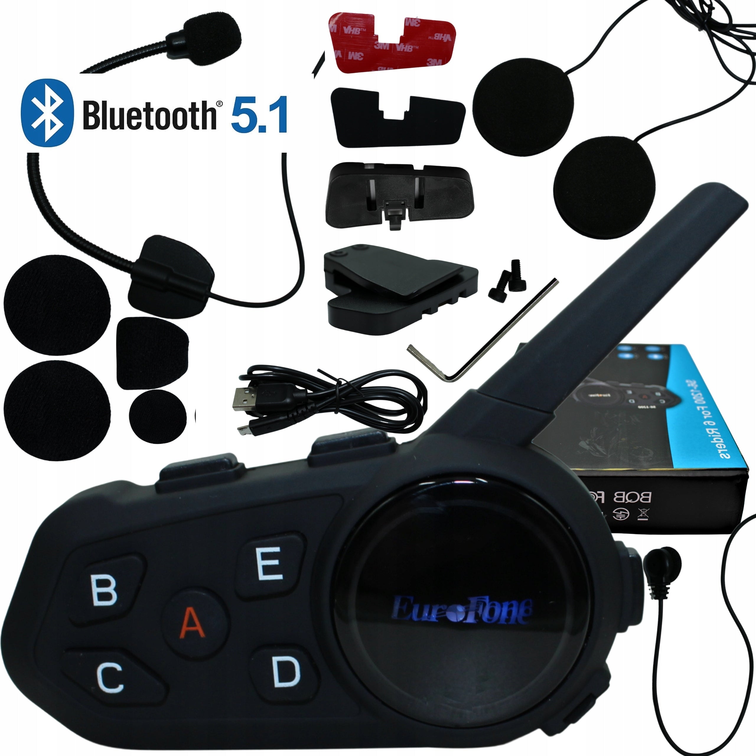 MOTORCYCLE INTERCOM EUROFONE S6 1200M 6 HALF