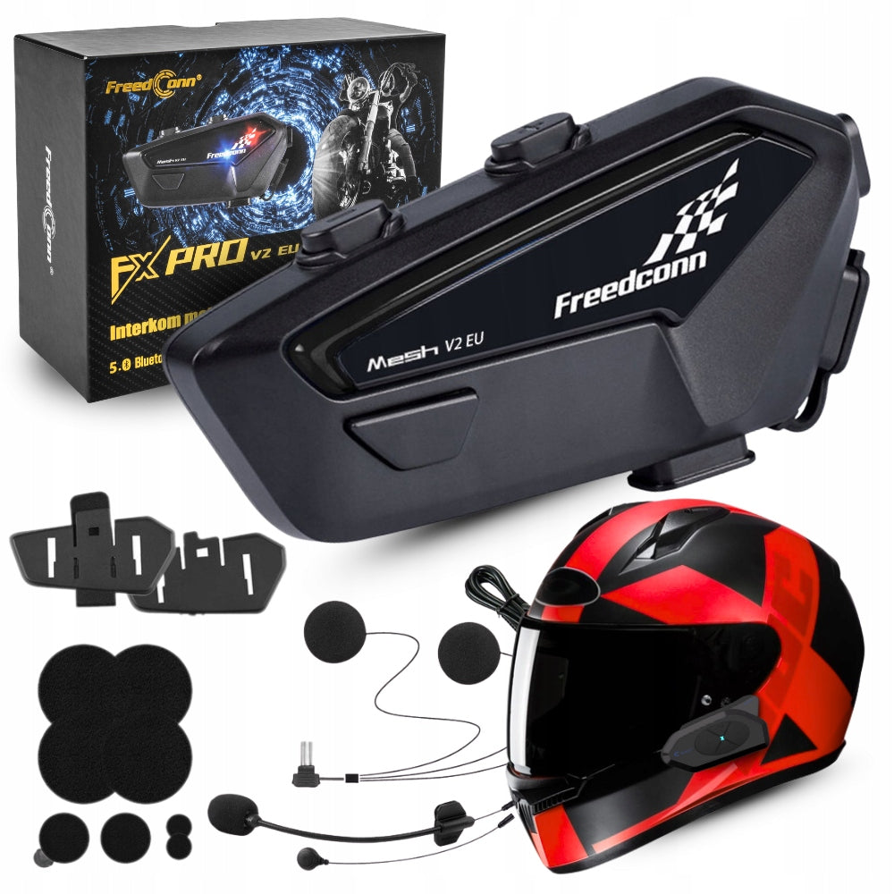 MOTORCYCLE INTERCOM FREEDCONN FX PRO V2 EU MESH 6 PEOPLE SOUND HI-RES | PL