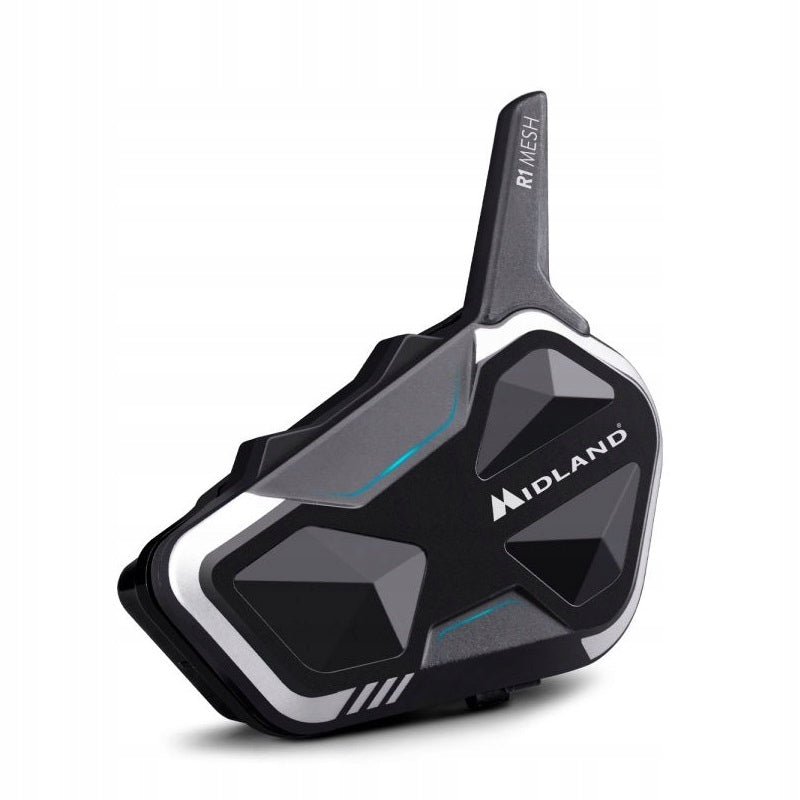 MOTORCYCLE INTERCOM MIDLAND R1 MESH SINGLE FOR HELMET -MESH + BLUETOOTH IPX6 Packaging status original