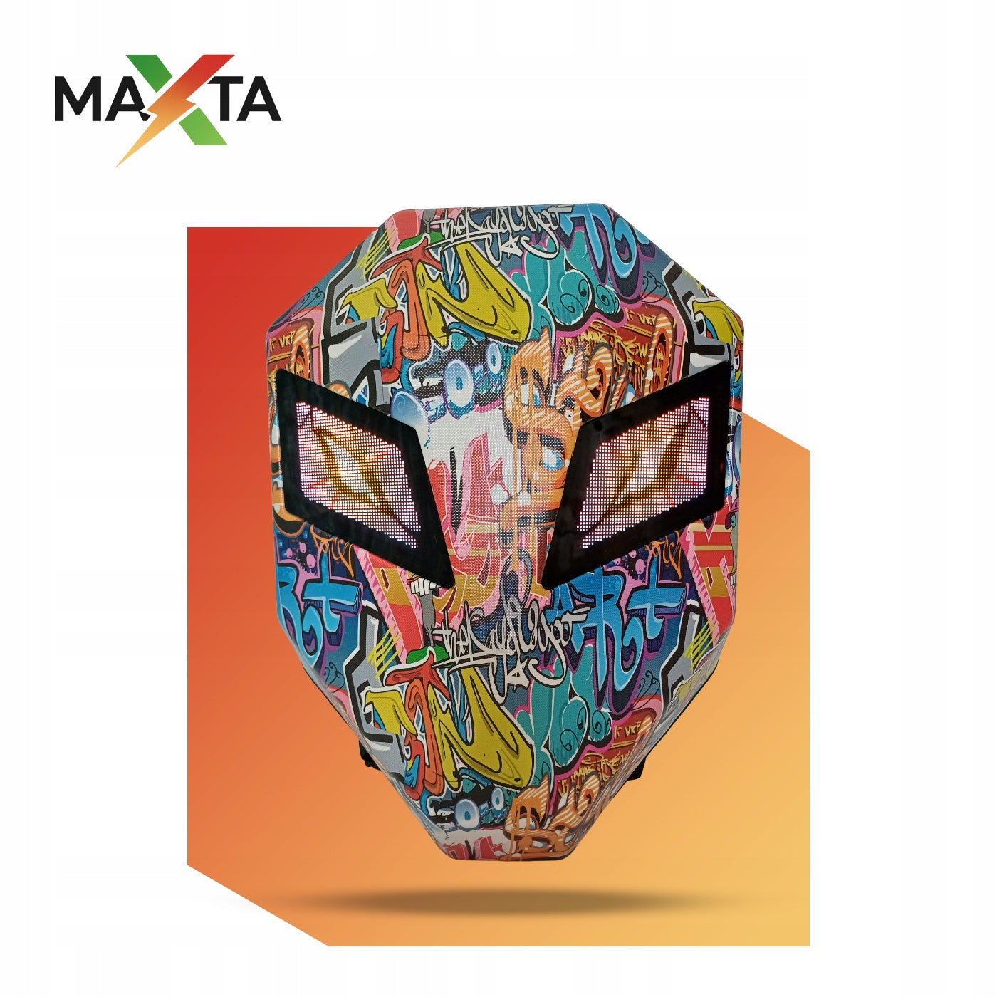 MOTORCYCLE LED BACKPACK WITH GRAFFITI DISPLAY BLUETOOTH APPLICATION MAXTA Packaging status original