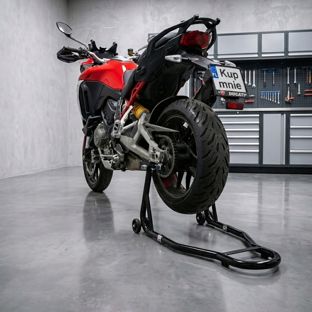 MOTORCYCLE LIFT RACK REAR WHEEL REAR FOR MOTORBIKE - 2 TYPES OF TIPS Lifting capacity 250 kg