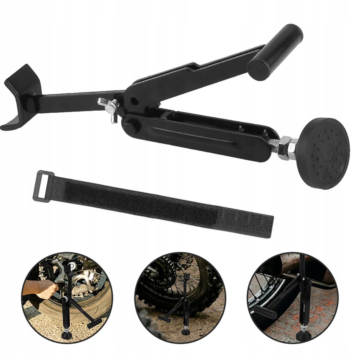MOTORCYCLE LIFT REAR SERVICE FOLDING RACK BLACK 250KG