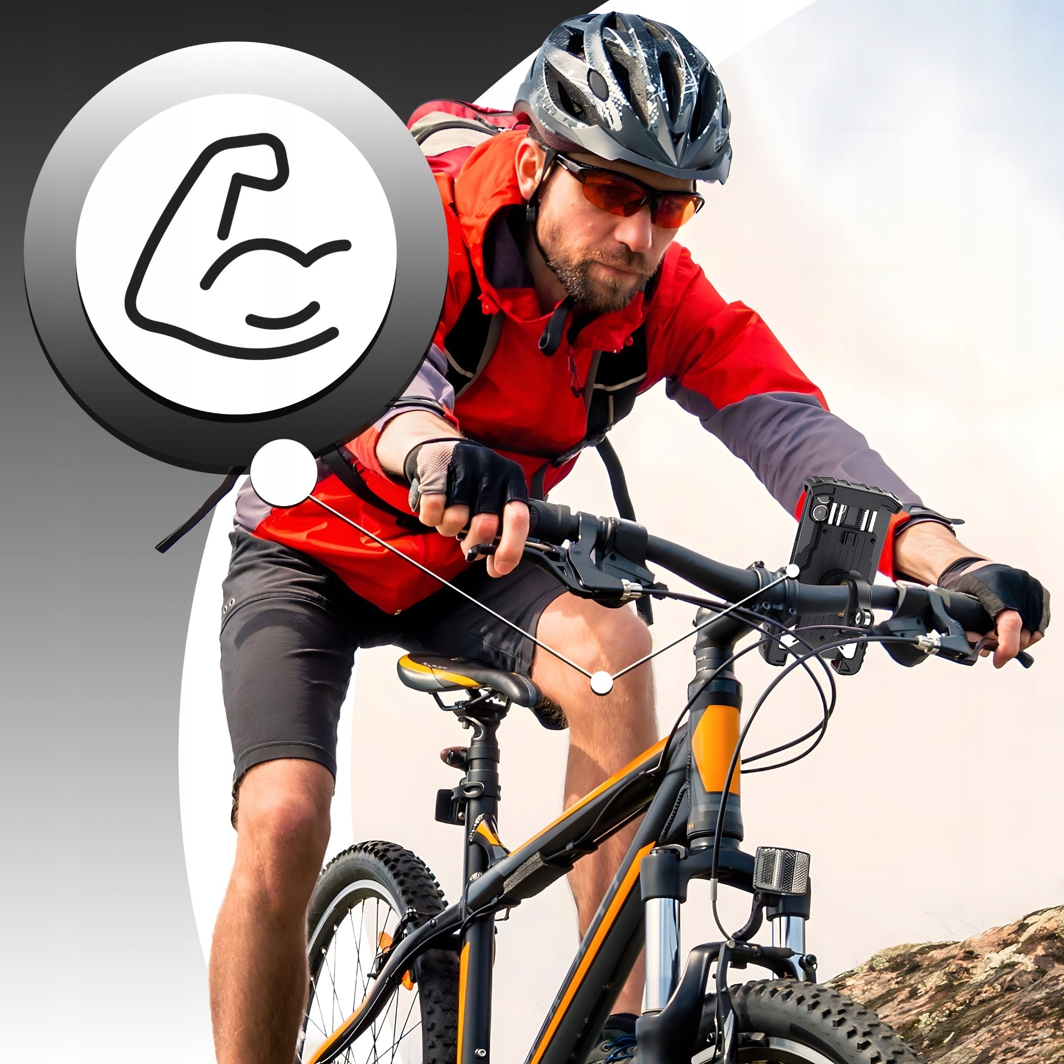 MOTORCYCLE PHONE BIKE HOLDER 360° ANTI-SHOCK STABLE STRONG Brand RETOO
