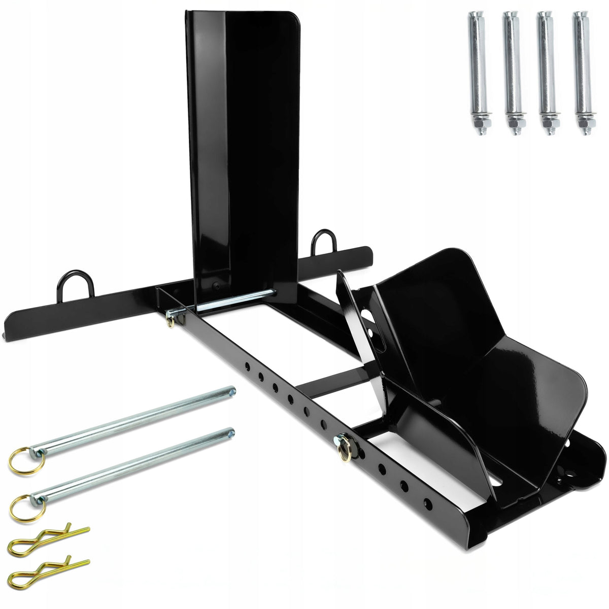 MOTORCYCLE RACK FOR TRANSPORTING TRAILER UNDER THE FRONT WITH HANDLE