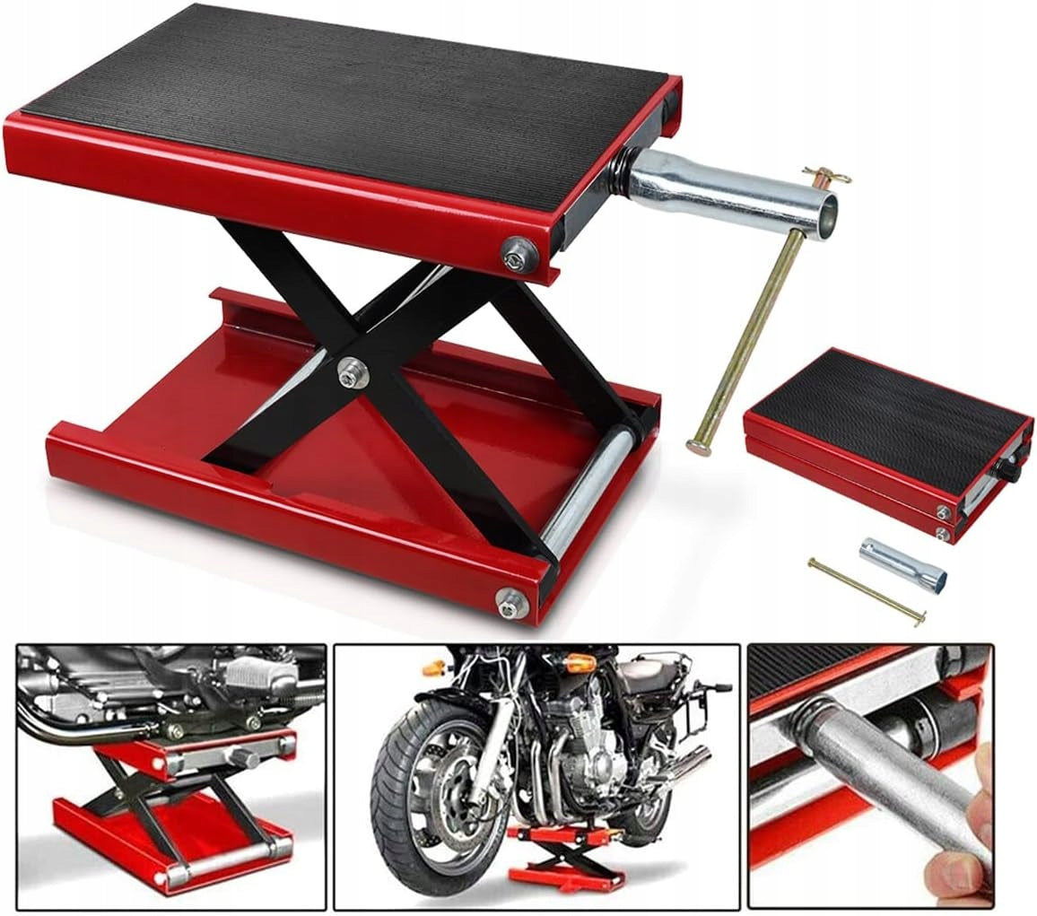 MOTORCYCLE SCISSOR LIFT MECHANICAL SCREW STAND MOTORCYCLE 500KG Manufacturer code podnosnik motocyklowy 500kg nozycowy