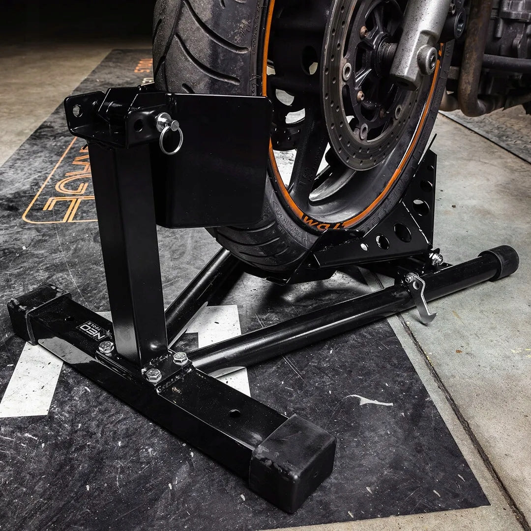 MOTORCYCLE STAND FOR FRONT WHEEL 19 INCHES 680 KG NEO TOOLS Manufacturer code 10-602