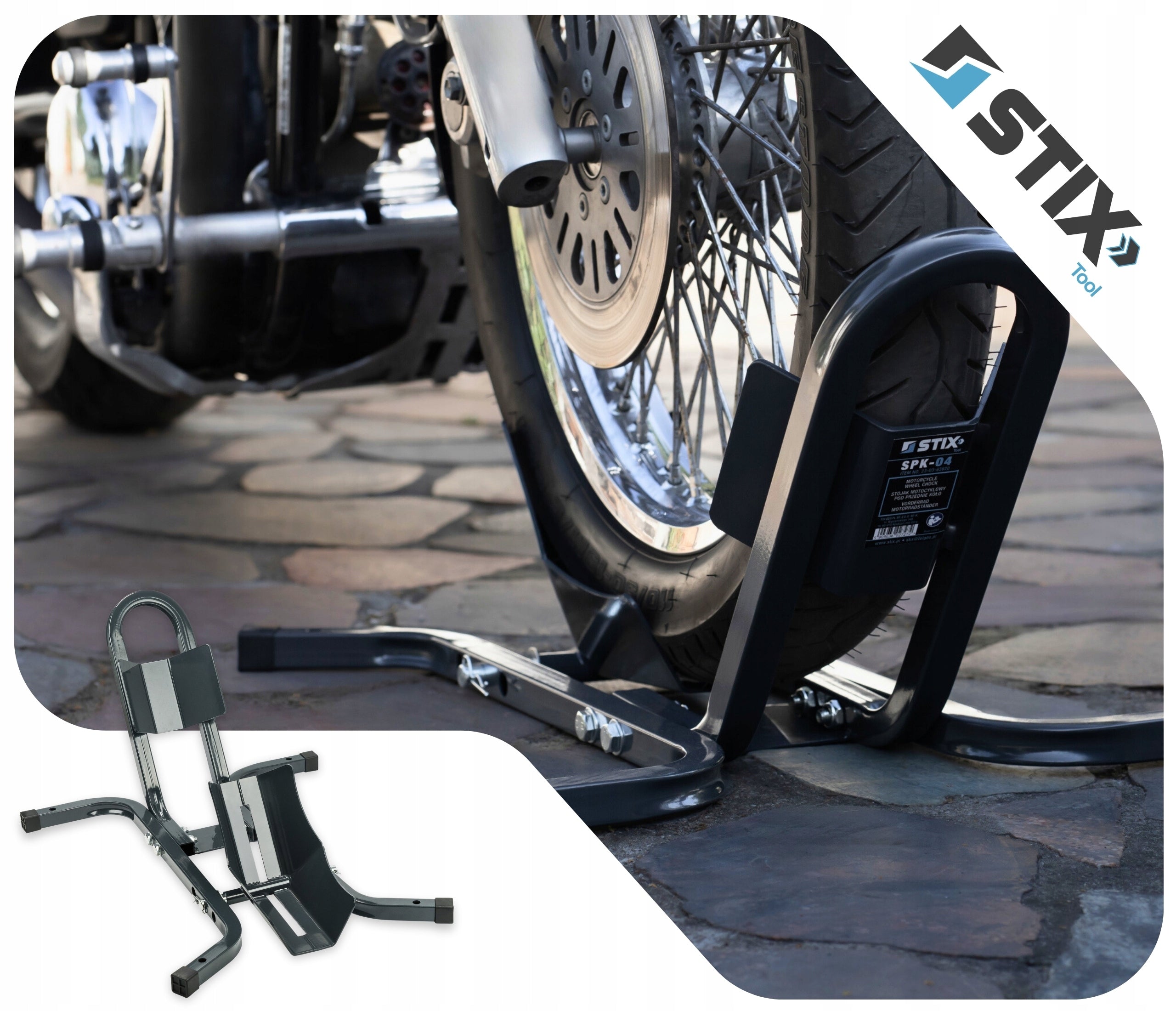 MOTORCYCLE STAND FOR FRONT WHEEL FROM 15 TO 21 INCHES 500 KG SPK-04 STIX Manufacturer Stix