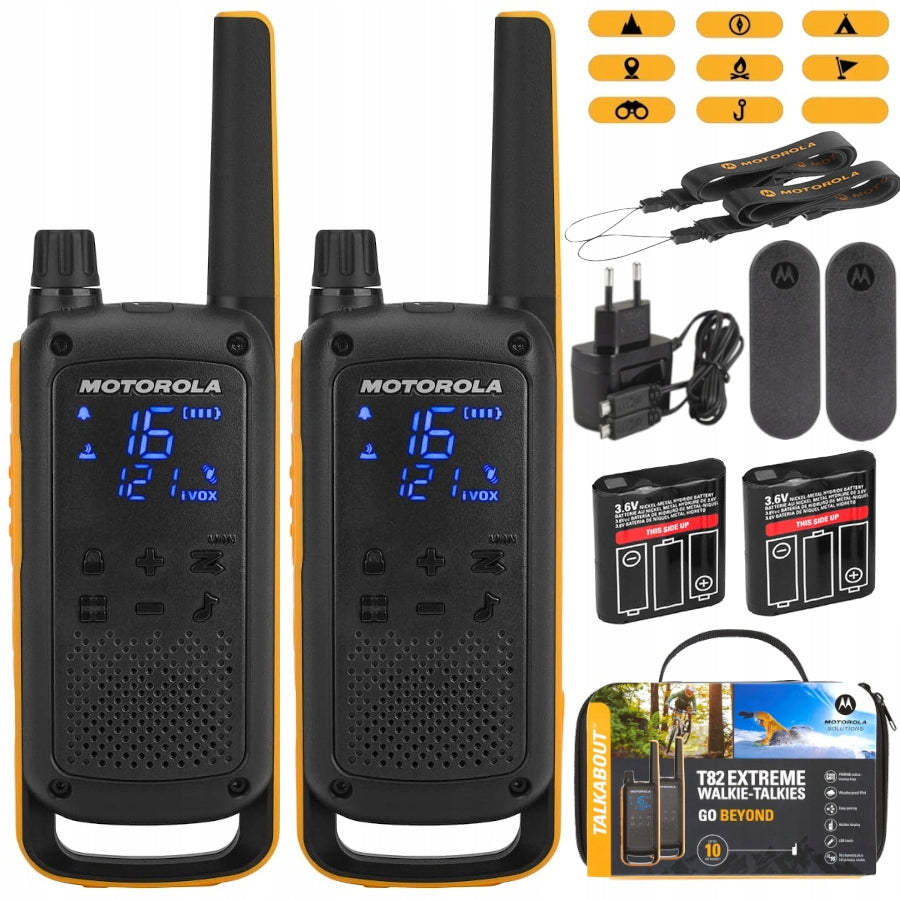 MOTOROLA 2x Two-Way Radio T82 EXTREME radio up to 10km PMR446