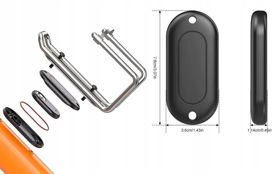MOUNTED ON THE SAMSUNG SMART TAG 2 LOCATOR UNDER THE BICYCLE WATER BOTTLE HOLDER Brand gsmPROMAG