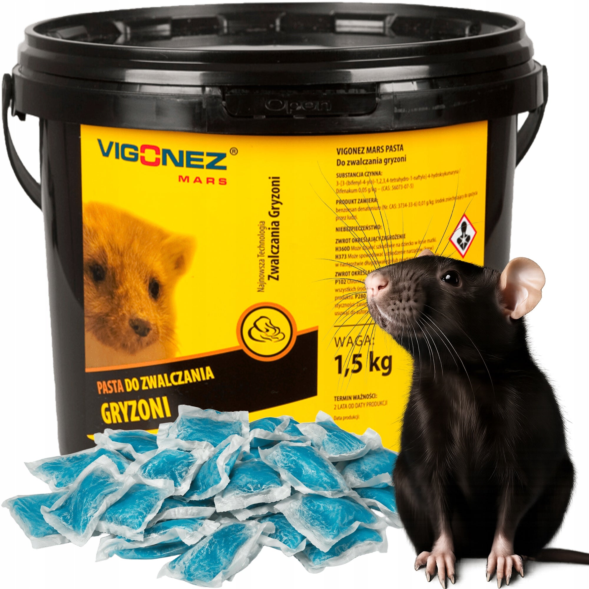 MOUSE POISON RATS STRONG PASTE FOR RODENT CONTROL POISON 1,5 KG