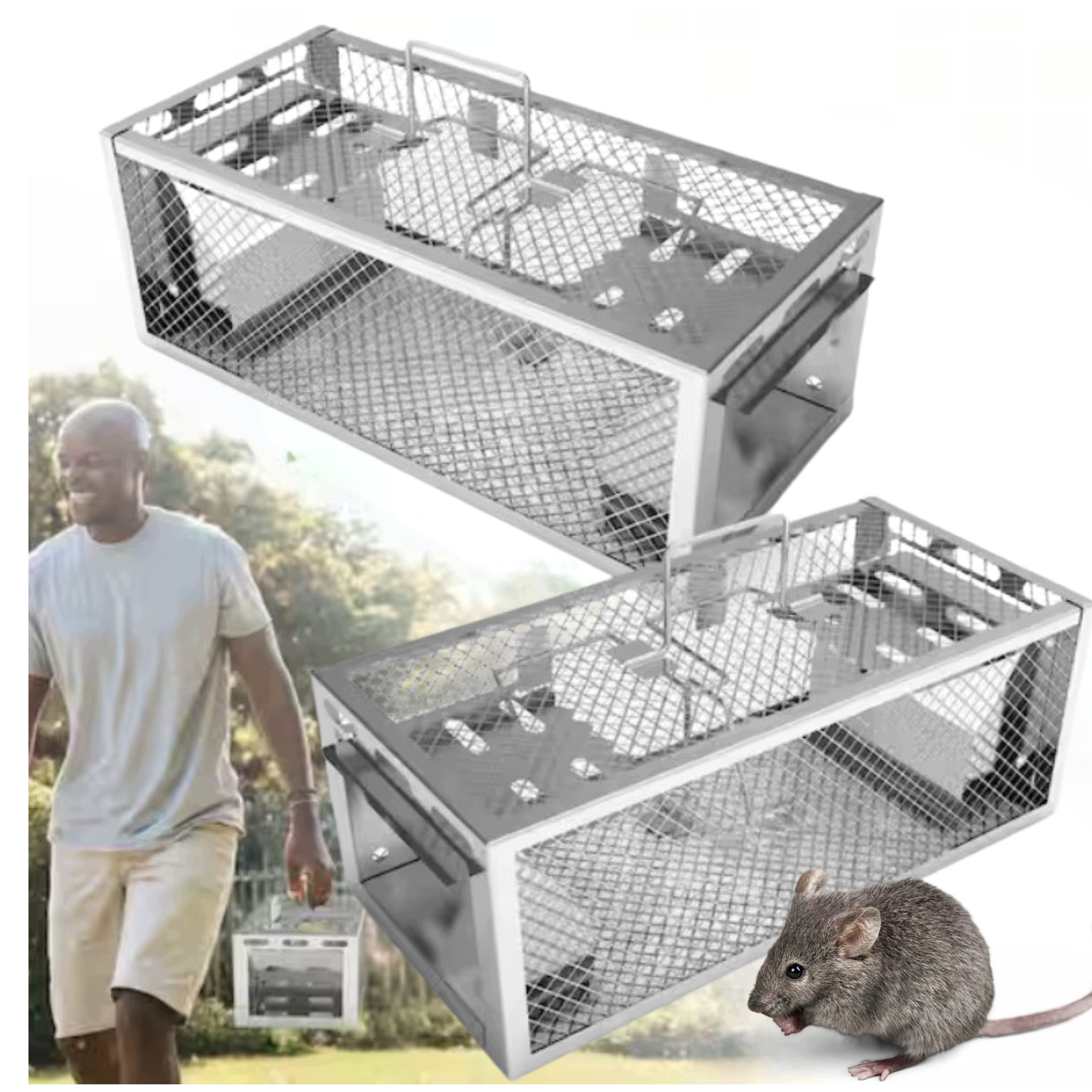 MOUSE RAT TRAP LIVETRAP XXL MARTENS PAW HUMANITARIAN RODENTS 41cm