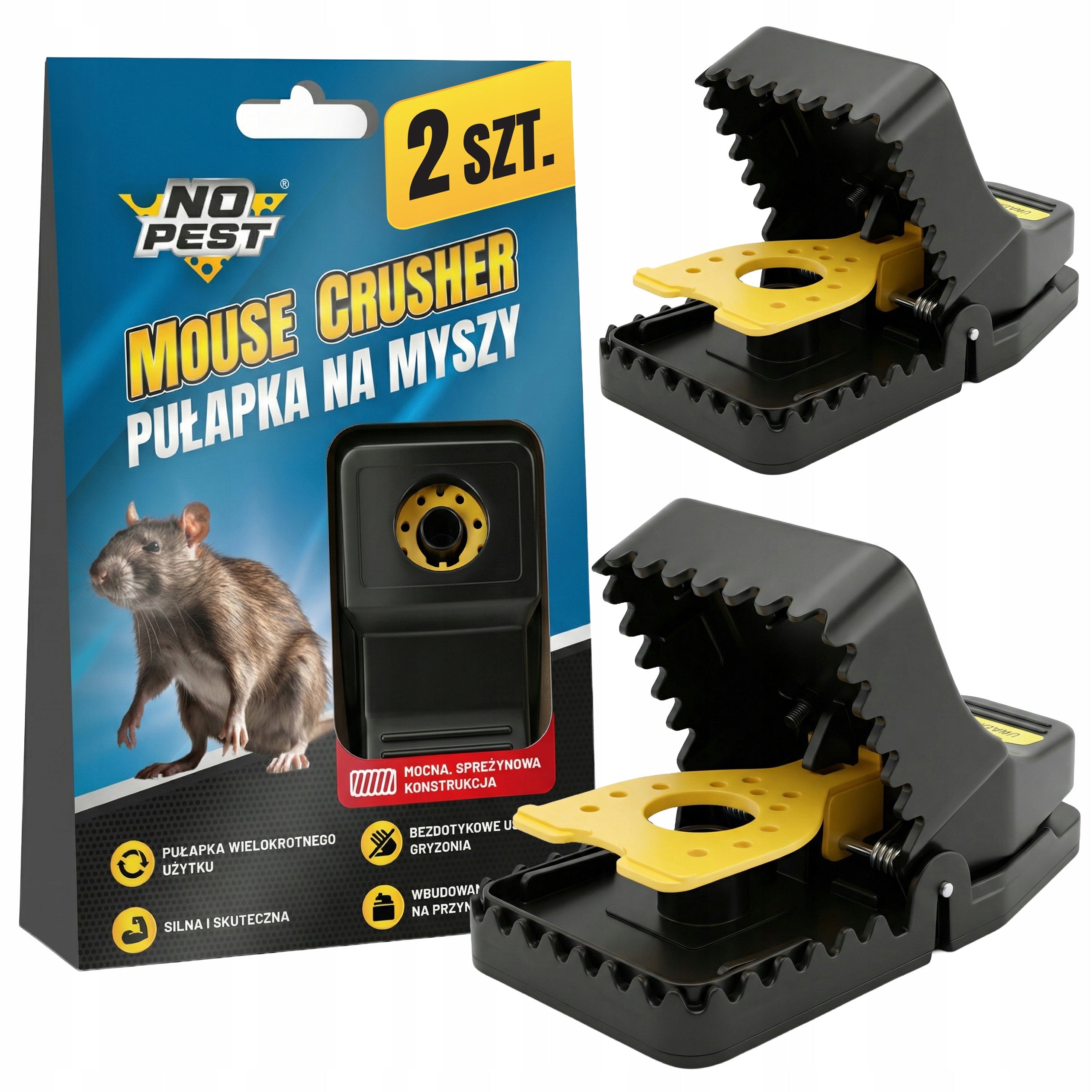 MOUSE TRAP RATS RODENTS CLASSIC PAW GERBIL GUILLOTINE 2 PCS