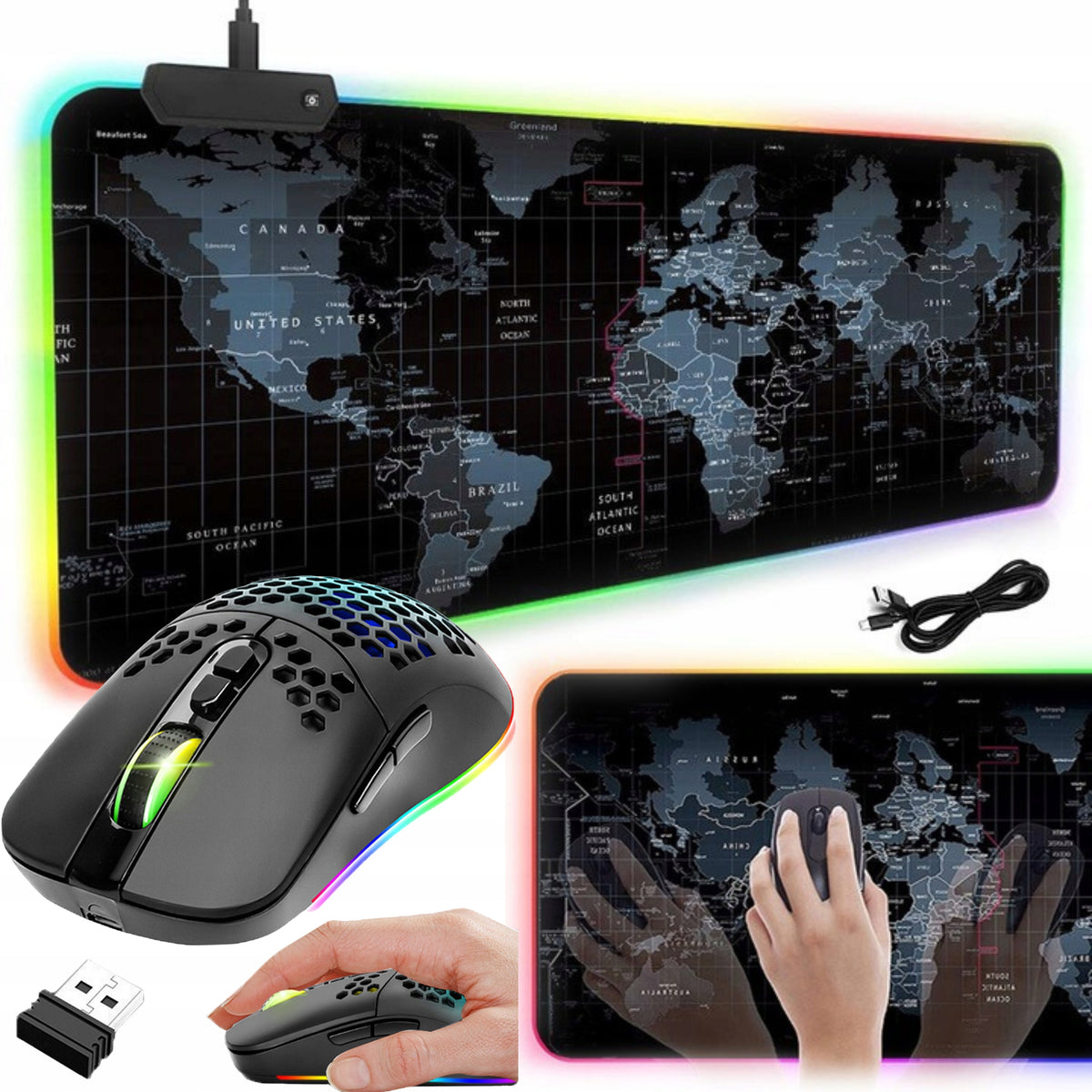 MOUSE WIRELESS GAMING PAD RGB XXL Computer Kit