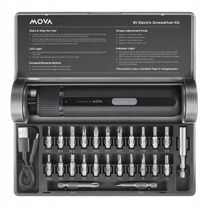 MOVA MSD008 Screwdriver Set 4V 8N-m Electric Screwdriver with Bits Packaging status original