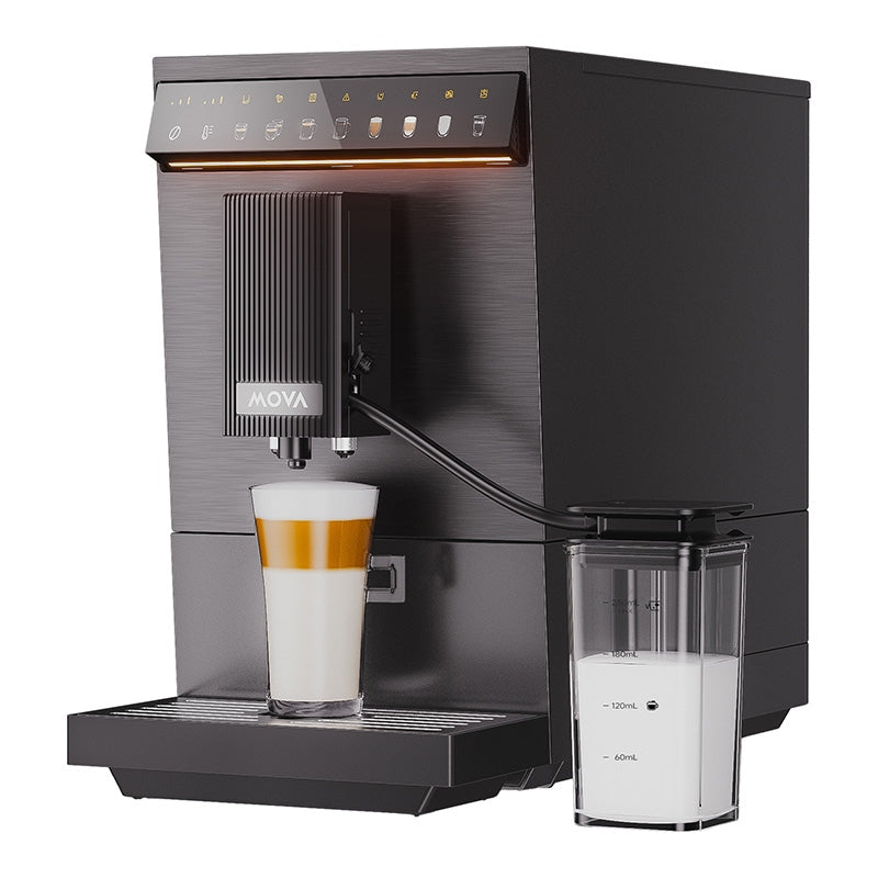 MOVA Virtuoso 10 Pro Automatic Coffee Maker Foaming Milk Black Packaging status original