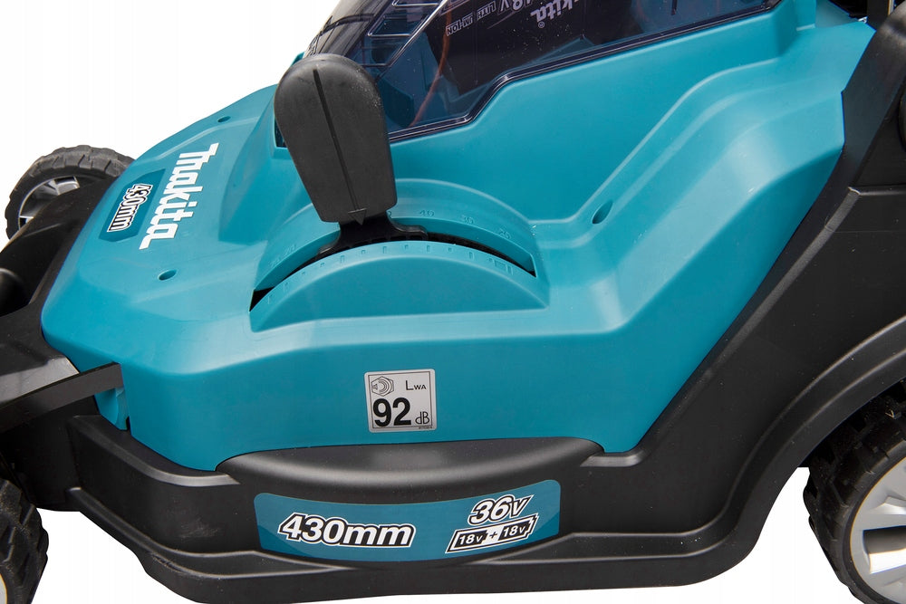 MOWER AKU 2 x 18V MAKITA DLM432PT2 43 cm + 2x5,0Ah+ charger Manufacturer code DLM431PT2