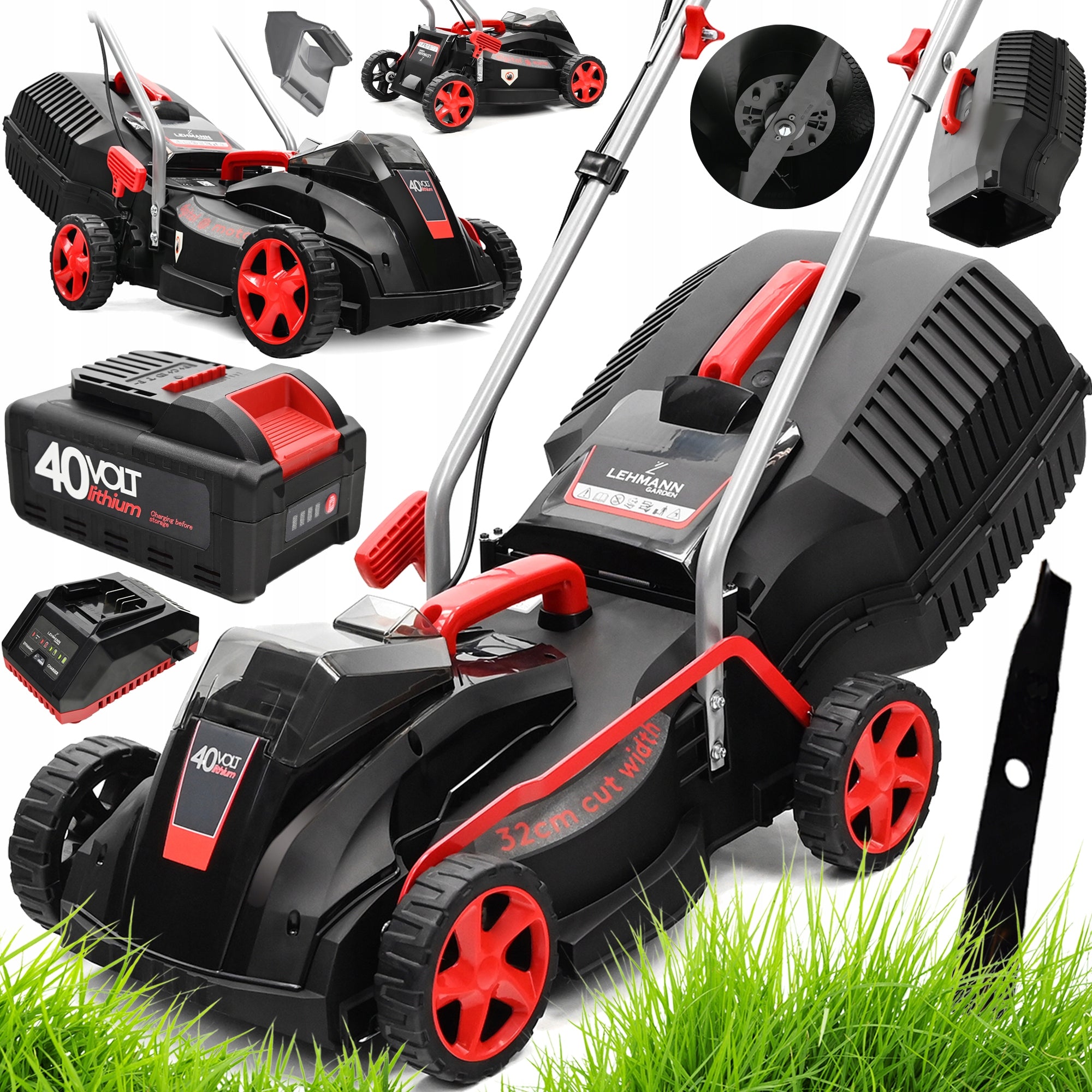 MOWER CORDLESS INDUCTION MOTOR 40V CHARGER POWERFUL BATTERY Packaging status original