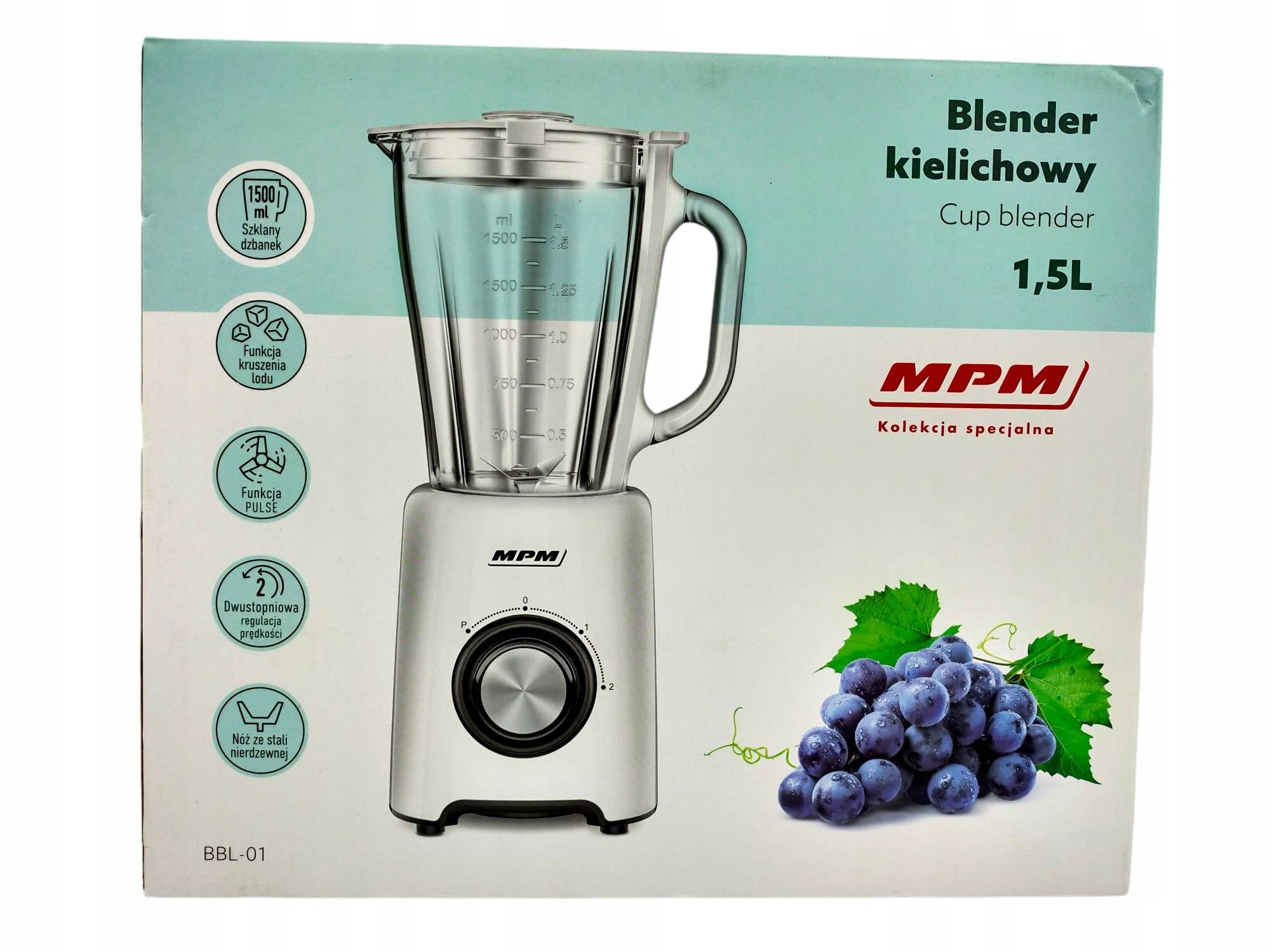 MPM BBL-01 Cup Blender 1,5L 500W White