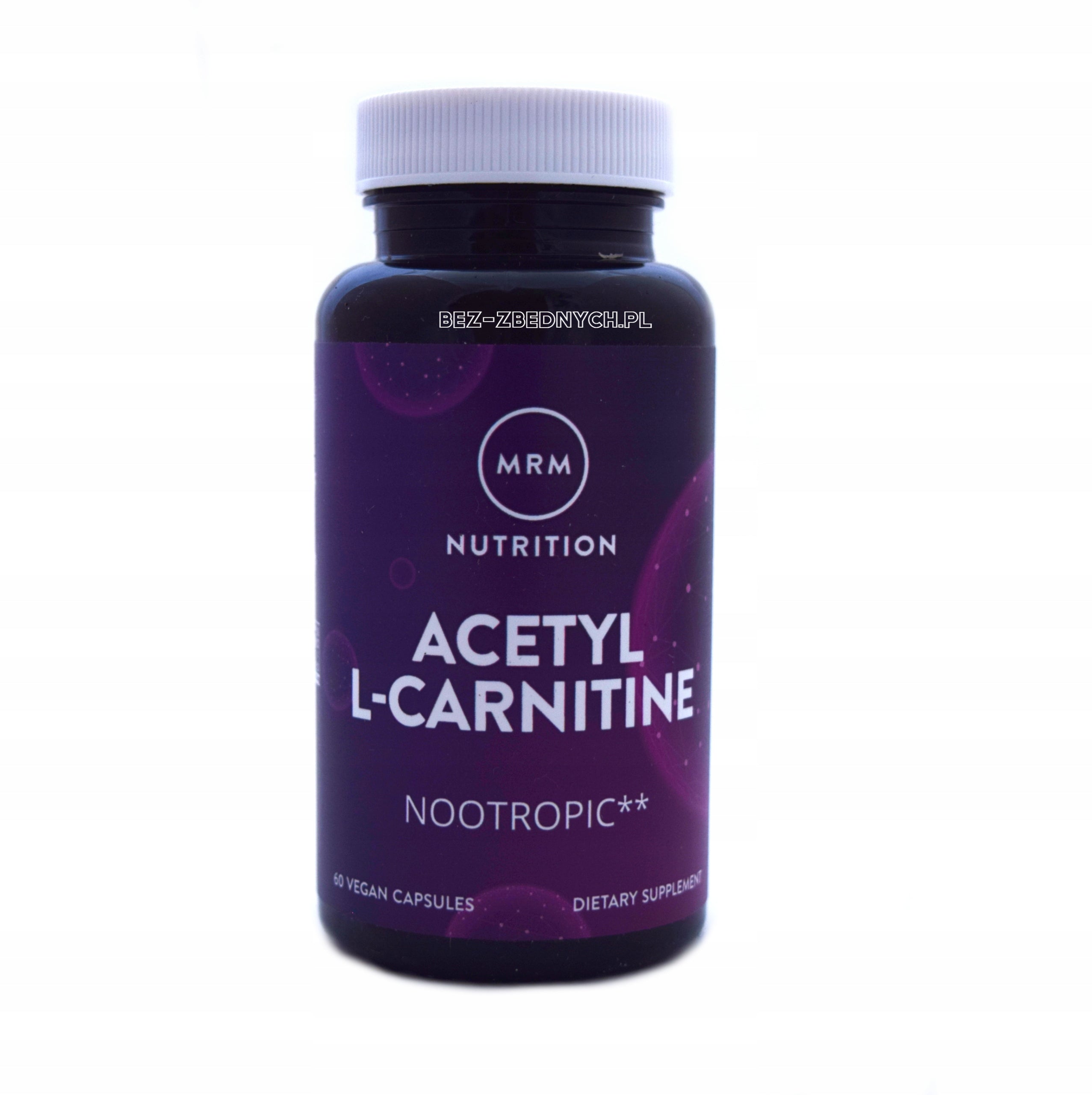 MRM Nutrition Acetyl L-Carnitine 60c NOOTROPIC VEGAN ACETYL L-CARNITINE B6
