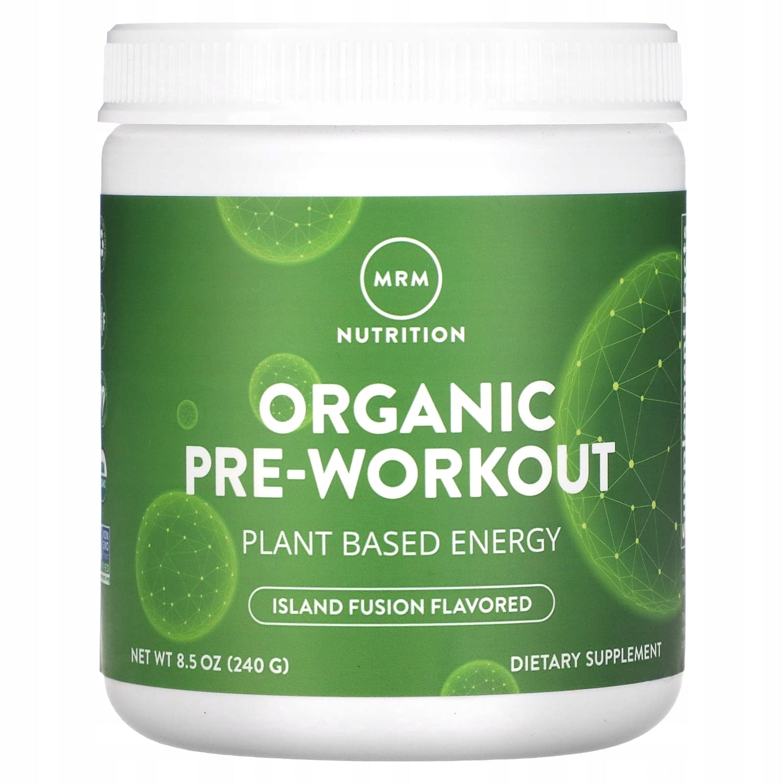 MRM Nutrition, Organic Pre-Workout, Island Fusion, 240 g