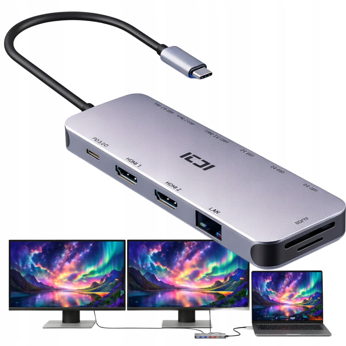 MSI Laptop USB-C Docking Station for 2 Monitors Image Extension