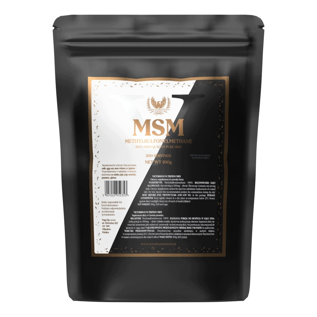 MSM 100g Organic Sulfur Methylsulfonylmethane Joints Skin Victorious
