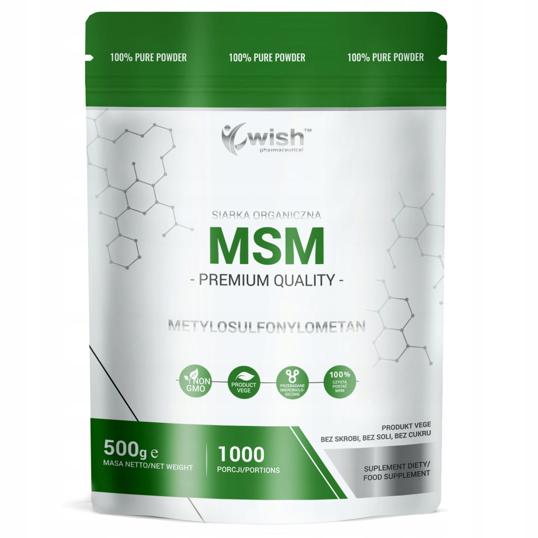 MSM ORGANIC SULFUR POWDER PRODUCT VEGE 0,5KG