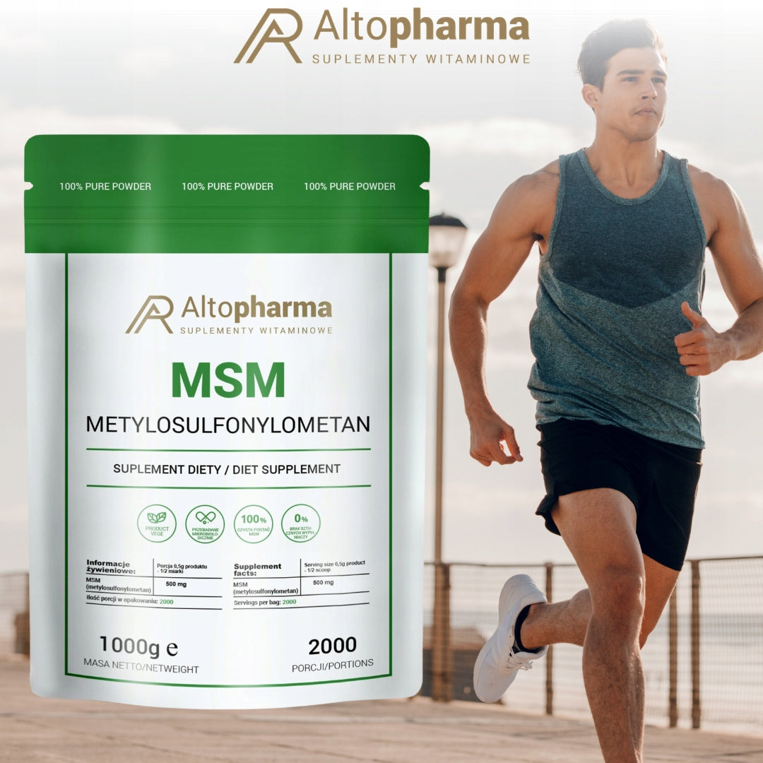 MSM POWDER ORGANIC SULFUR COLLAGEN MUSCLES REGENERATION DIGESTION 1 kg Brand Alto Pharma