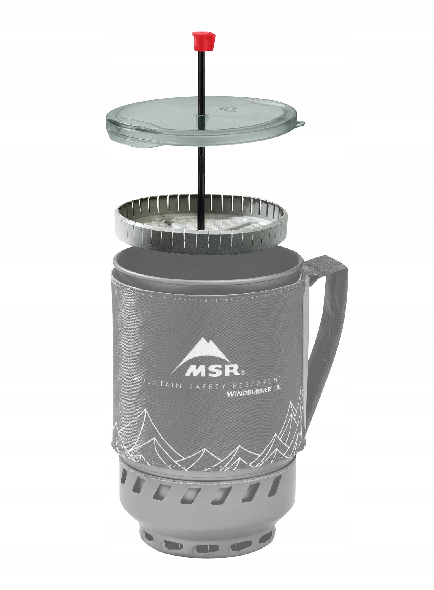 MSR Coffee Press Kit WindBurner 1.8L Color silver