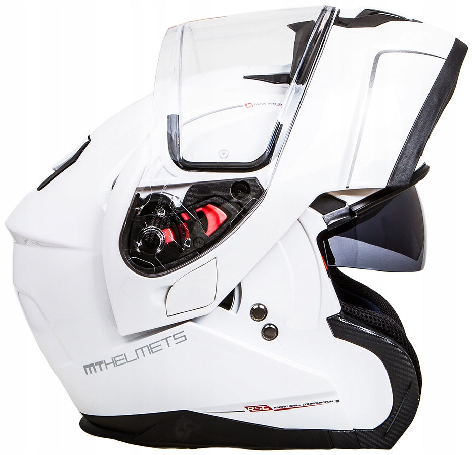 MT FLIP-UP ATOM JAW HELMET WITH BLEND WHITE SIZE XL Packaging status original