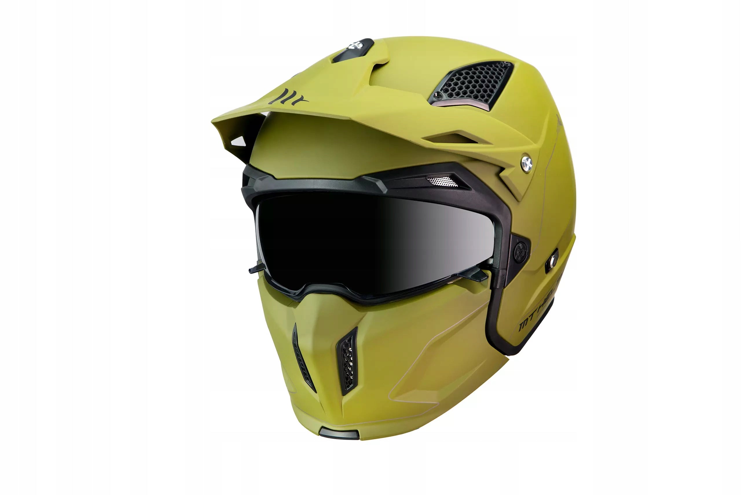 MT HELMET TRIAL STREETFIGHTER SV SOLID A6 COLOR GREEN MATT SIZE M