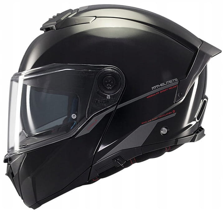 MT HELMETS ATOM 2 SV SOLID BLACK MOTORCYCLE HELMET BLACK JAW