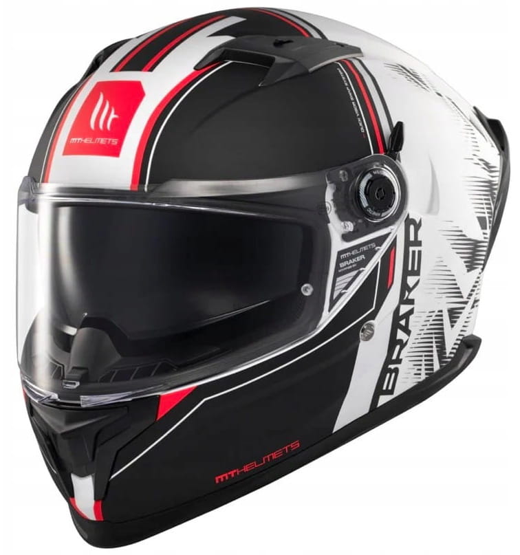 MT HELMETS BRAKER SV CHARM A1 BLACK WHITE MATT MOTORCYCLE HELMET INTEGRAL Packaging status original