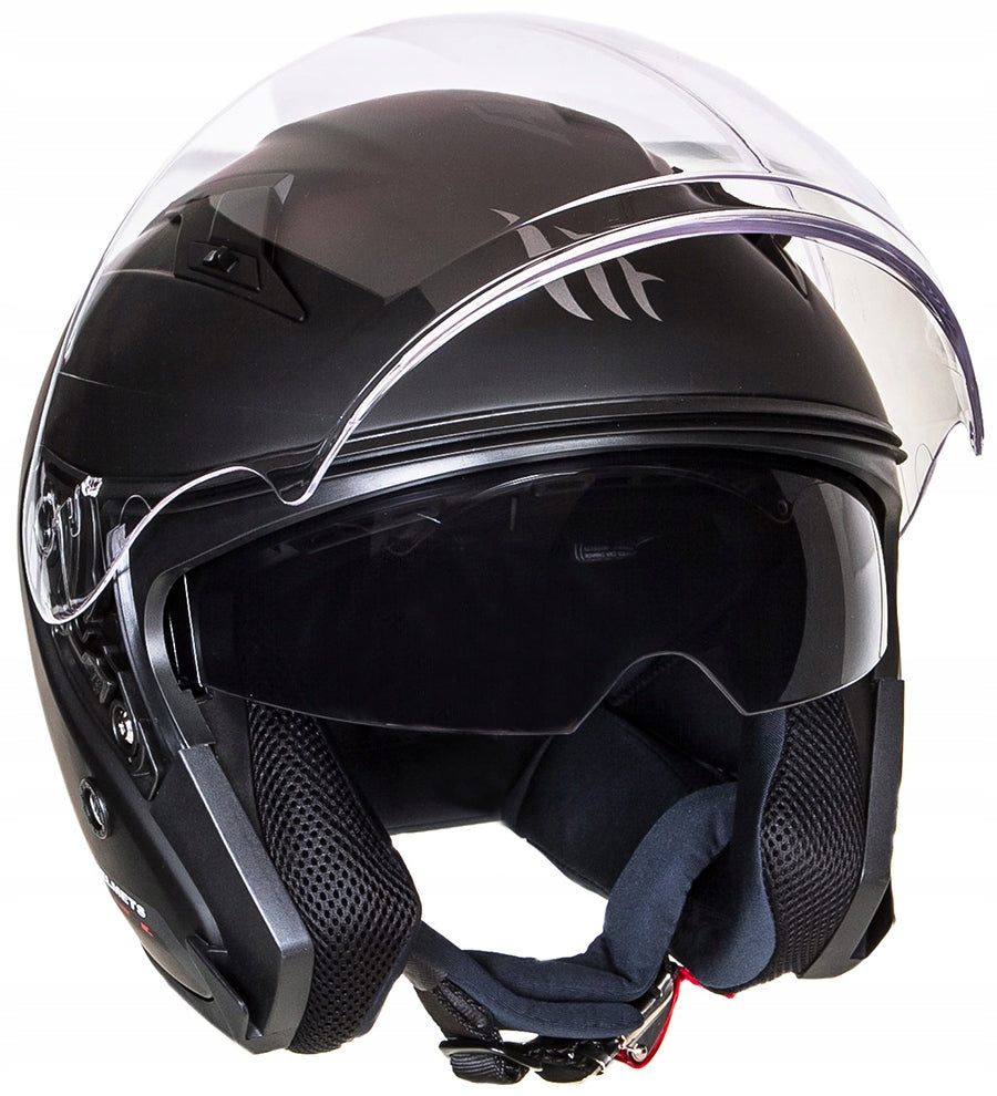 MT OPEN JET HELMET WITH BLEND AVENUE SOLID COLOR BLACK MAT SIZE S Manufacturer MT
