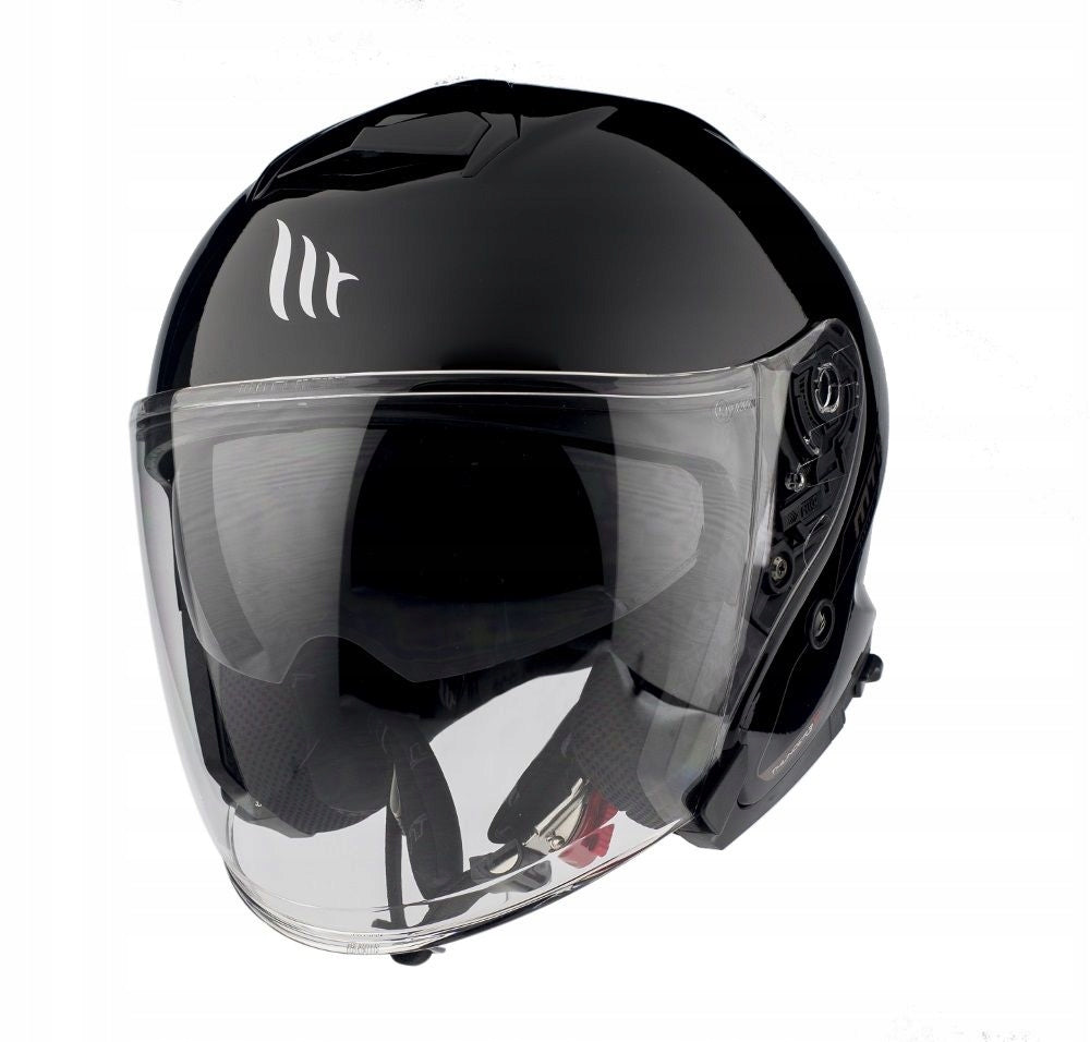 MT OPEN JET HELMET WITH BLEND THUNDER 3 SV JET SOLID GLOSS SIZE M