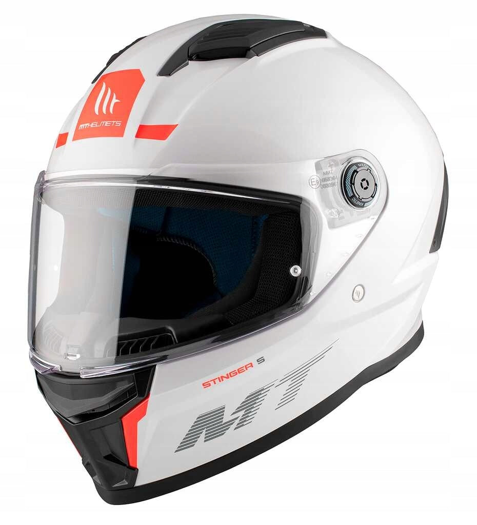MT Stinger 2 integral motorcycle helmet white gloss S